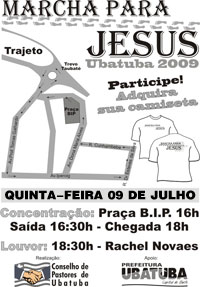 Marcha pra Jesus 2009 - Local: Pra&ccedil;a B.I.P. - Louvor: Rachel Novaes - Dia 09 de Julho 2009